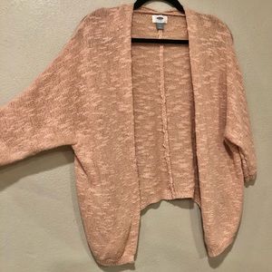 Blush Pink Open Front Cardigan